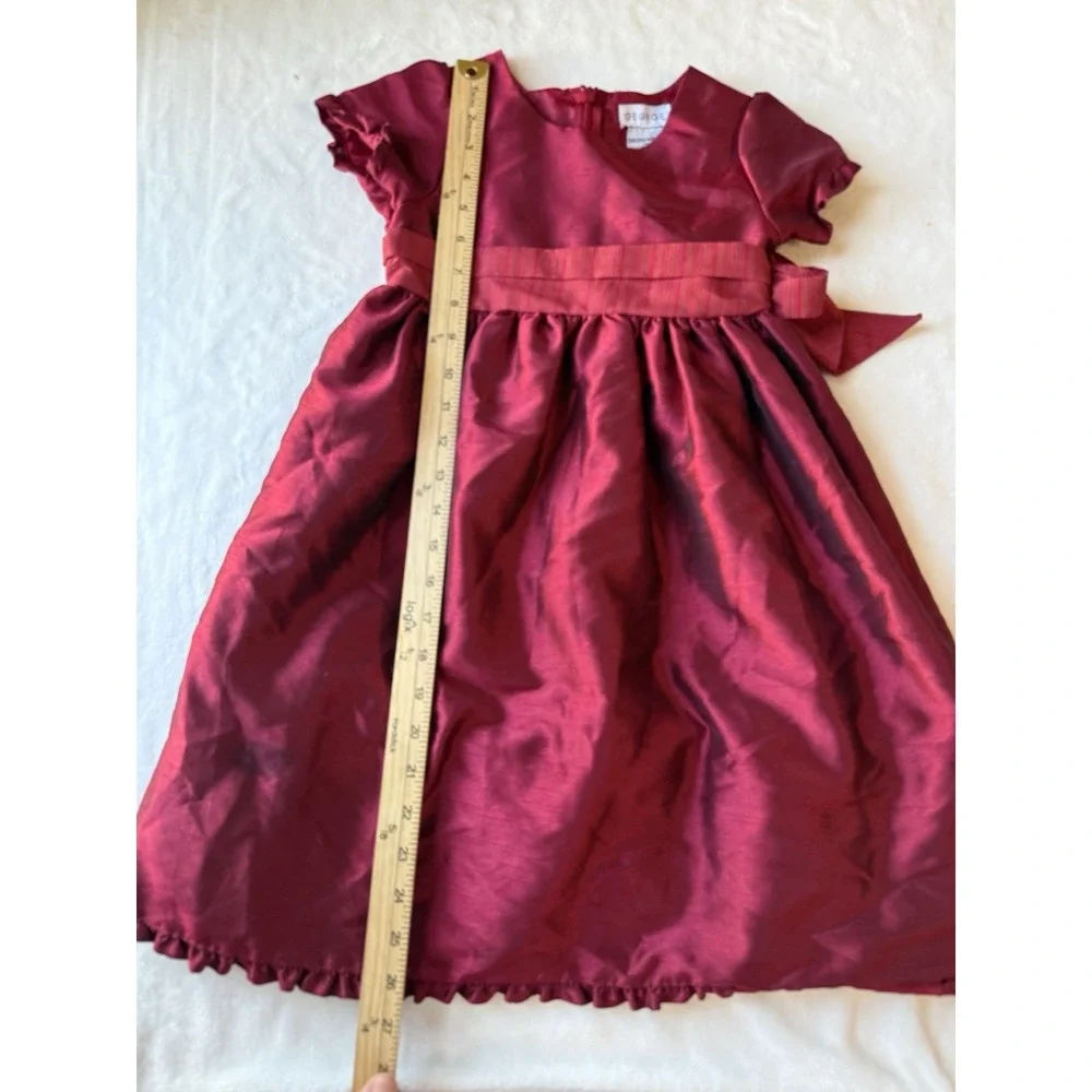 George Cherry Red Formal Girls Sz 6X Party Tie Princess Christmas Formal Dress